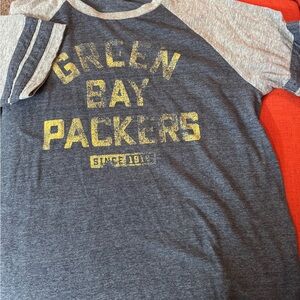 NFL Green Bay Packers Gray and Yellow T-Shirt, unisex